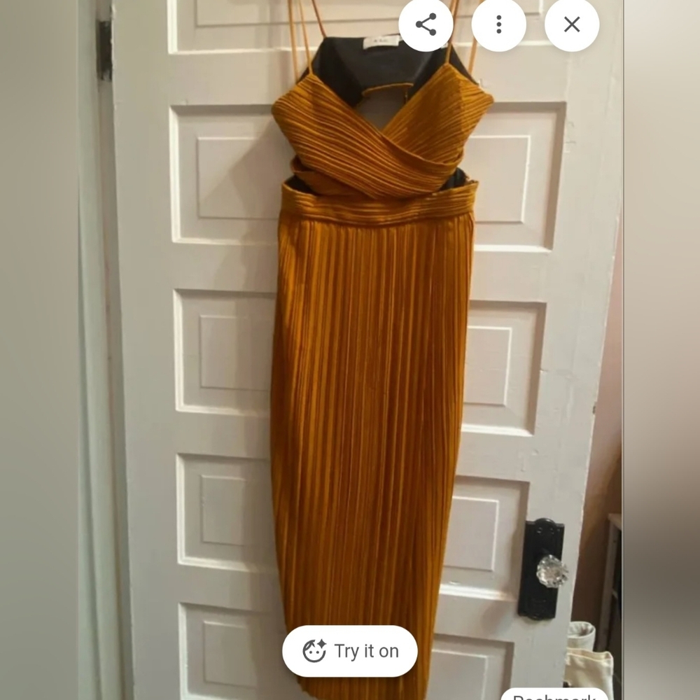A.L.C. Strapless Merrygold / Orange Maxi Dress Size 6 - Picture 5 of 8